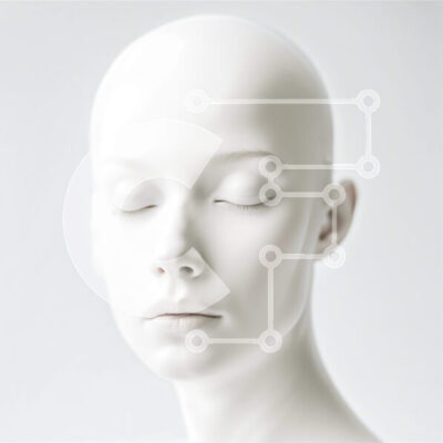 Intra Συλλεκτικό Ξύλινο Παζλ Plywood  4mm - Μινιμαλιστική κεφαλή λευκού μανεκέν για επίδειξη ή σχέδιο Σε Ξύλινο Κουτί - Διαστάσεις: 10x10 cm – 25 κομμάτια - Image 1