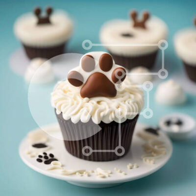 Intra Συλλεκτικό Ξύλινο Παζλ Plywood  4mm - Λαχταριστό Cupcake σοκολάτας με παγωτό με στάμπα Σε Ξύλινο Κουτί - Διαστάσεις: 10x10 cm – 25 κομμάτια - Image 1