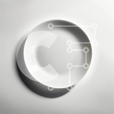 Intra Συλλεκτικό Ξύλινο Παζλ Plywood  4mm - Απλή και μινιμαλιστική εικόνα ενός άδειου λευκού πιάτου σε ένα τραπέζι Σε Ξύλινο Κουτί - Διαστάσεις: 10x10 cm – 25 κομμάτια - Image 1