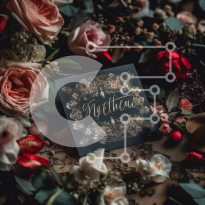 Intra Συλλεκτικό Ξύλινο Παζλ Plywood  4mm - Ρομαντικό μπουκέτο με κόκκινα, ροζ και λευκά τριαντάφυλλα σε ένα διάφανο γυάλινο βάζο Σε Ξύλινο Κουτί - Διαστάσεις: 10x10 cm – 25 κομμάτια - Image 1