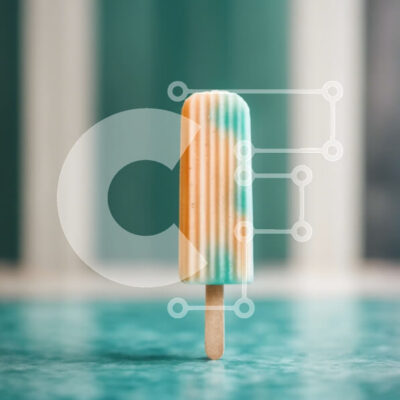 Intra Συλλεκτικό Ξύλινο Παζλ Plywood  4mm - Πολύχρωμο Popsicle σε φόντο πίνακα Σε Ξύλινο Κουτί - Διαστάσεις: 10x10 cm – 25 κομμάτια - Image 1