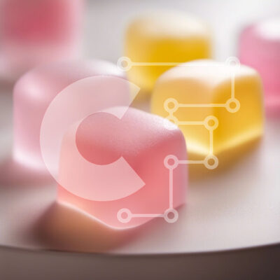 Intra Συλλεκτικό Ξύλινο Παζλ Plywood  4mm - Ζωηρόχρωμοι κύβοι καραμέλας σε ένα άσπρο πιάτο Σε Ξύλινο Κουτί - Διαστάσεις: 10x10 cm – 25 κομμάτια - Image 1