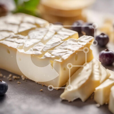 Intra Συλλεκτικό Ξύλινο Παζλ Plywood 4mm - Λευκό τυρί τσένταρ με βατόμουρα σε σκοτεινή επιφάνεια Σε Ξύλινο Κουτί - Διαστάσεις: 10x10 cm – 25 κομμάτια - Image 1