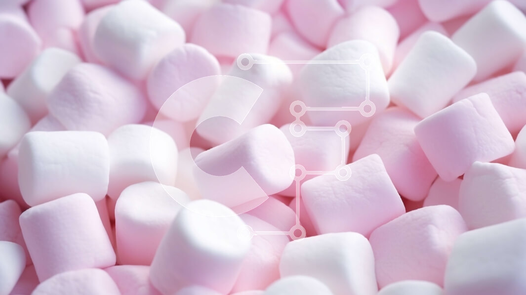 Intra Συλλεκτικό Ξύλινο Παζλ Plywood  4mm - Σωρός από ροζ και λευκά marshmallows Σε Ξύλινο Κουτί - Διαστάσεις: 10x10 cm – 25 κομμάτια