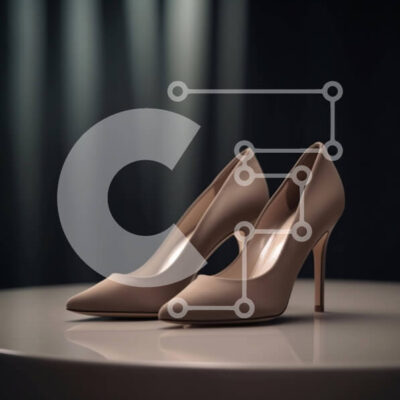 Intra Συλλεκτικό Ξύλινο Παζλ Plywood 4mm - Κομψά μπεζ ψηλοτάκουνα παπούτσια στο τραπέζι Σε Ξύλινο Κουτί - Διαστάσεις: 10x10 cm – 25 κομμάτια - Image 1