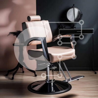 Intra Συλλεκτικό Ξύλινο Παζλ Plywood  4mm - Ροζ και μαύρη καρέκλα σαλονιού με ρολόι στο τραπέζι Σε Ξύλινο Κουτί - Διαστάσεις: 10x10 cm – 25 κομμάτια - Image 1