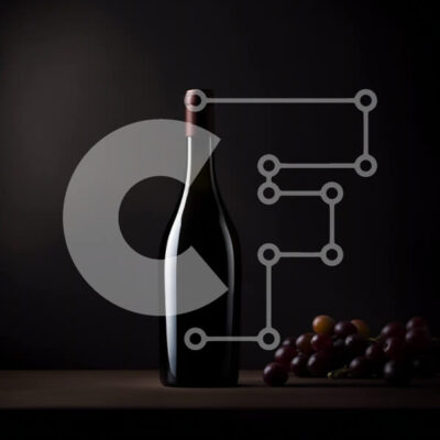 Intra Συλλεκτικό Ξύλινο Παζλ Plywood  4mm - Νόστιμο κόκκινο κρασί και φρέσκα σταφύλια σε ένα ρουστίκ ξύλινο τραπέζι Σε Ξύλινο Κουτί - Διαστάσεις: 10x10 cm – 25 κομμάτια - Image 1