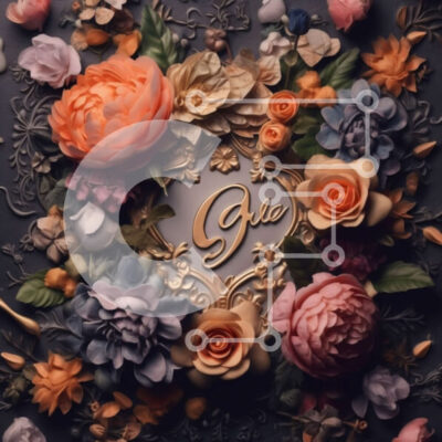 Intra Συλλεκτικό Ξύλινο Παζλ Plywood  4mm - Εκλεπτυσμένο Floral στεφάνι με διάφορα λουλούδια Σε Ξύλινο Κουτί - Διαστάσεις: 10x10 cm – 25 κομμάτια - Image 1