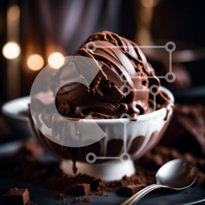 Intra Συλλεκτικό Ξύλινο Παζλ Plywood  4mm - Λαχταριστό παγωτό σοκολάτας με πλούσια σάλτσα σοκολάτας Σε Ξύλινο Κουτί - Διαστάσεις: 10x10 cm – 25 κομμάτια - Image 1