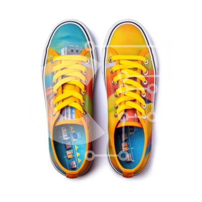 Intra Συλλεκτικό Ξύλινο Παζλ Plywood  4mm - Κομψά και μοναδικά παπούτσια Cityscape για κάθε ντύσιμο Σε Ξύλινο Κουτί - Διαστάσεις: 10x10 cm – 25 κομμάτια - Image 1