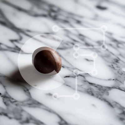 Intra Συλλεκτικό Ξύλινο Παζλ Plywood  4mm - Σοκολατένια μπάλα σε μαρμάρινο τραπέζι Σε Ξύλινο Κουτί - Διαστάσεις: 10x10 cm – 25 κομμάτια - Image 1