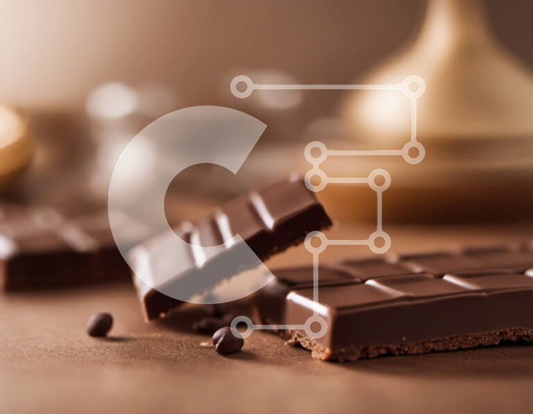 Intra Συλλεκτικό Ξύλινο Παζλ Plywood  4mm - Μπάρα μαύρης σοκολάτας σε ξύλινο τραπέζι Σε Ξύλινο Κουτί - Διαστάσεις: 10x10 cm – 25 κομμάτια