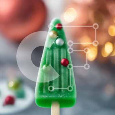 Intra Συλλεκτικό Ξύλινο Παζλ Plywood  4mm - Εορταστικό χριστουγεννιάτικο δέντρο με στολίδια και καραμέλα Σε Ξύλινο Κουτί - Διαστάσεις: 10x10 cm – 25 κομμάτια - Image 1