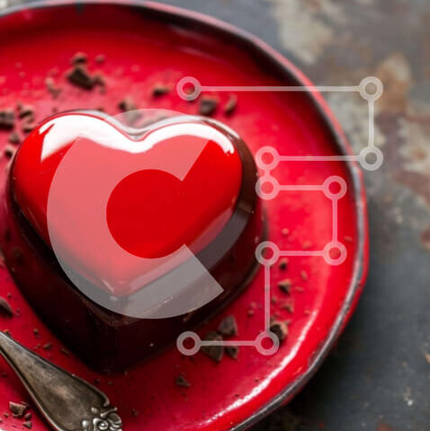 Intra Συλλεκτικό Ξύλινο Παζλ Plywood  4mm - Επιδόρπιο σε σχήμα καρδιάς για την ημέρα του Αγίου Βαλεντίνου Σε Ξύλινο Κουτί - Διαστάσεις: 10x10 cm – 25 κομμάτια - Image 1