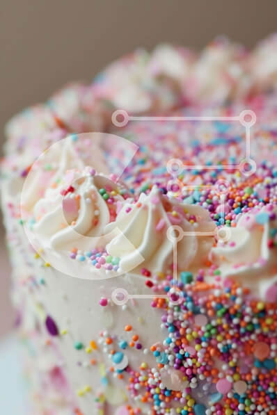 Intra Συλλεκτικό Ξύλινο Παζλ Plywood  4mm - Πολύχρωμο κέικ πασπαλίσματος με λευκό γλάσο Σε Ξύλινο Κουτί - Διαστάσεις: 10x10 cm – 25 κομμάτια