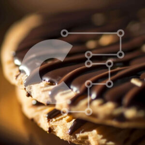 Intra Συλλεκτικό Ξύλινο Παζλ Plywood  4mm - Στοίβα μπισκότων βουτηγμένα σε σοκολάτα Σε Ξύλινο Κουτί - Διαστάσεις: 10x10 cm – 25 κομμάτια