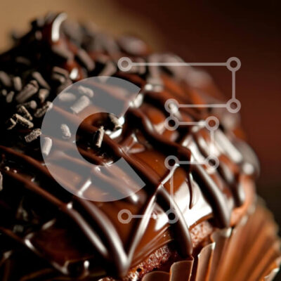 Intra Συλλεκτικό Ξύλινο Παζλ Plywood  4mm - Cupcake με επικάλυψη σοκολάτας με ψεκασμούς Σε Ξύλινο Κουτί - Διαστάσεις: 10x10 cm – 25 κομμάτια - Image 1