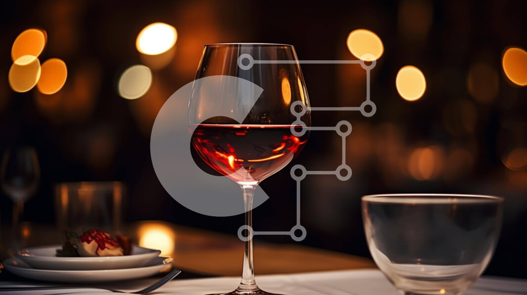 Intra Συλλεκτικό Ξύλινο Παζλ Plywood  4mm - Ποτήρι κόκκινο κρασί και δείπνο υπό το φως των κεριών Σε Ξύλινο Κουτί - Διαστάσεις: 10x10 cm – 25 κομμάτια