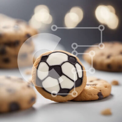 Intra Συλλεκτικό Ξύλινο Παζλ Plywood  4mm - Μπισκότο ποδοσφαίρου με πατατάκια σοκολάτας και παγωτό Σε Ξύλινο Κουτί - Διαστάσεις: 10x10 cm – 25 κομμάτια - Image 1