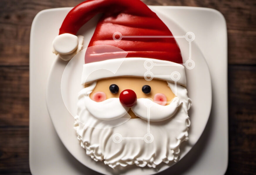 Intra Συλλεκτικό Ξύλινο Παζλ Plywood  4mm - Μπισκότο Άγιου Βασίλη στο άσπρο πιάτο Σε Ξύλινο Κουτί - Διαστάσεις: 10x10 cm – 25 κομμάτια