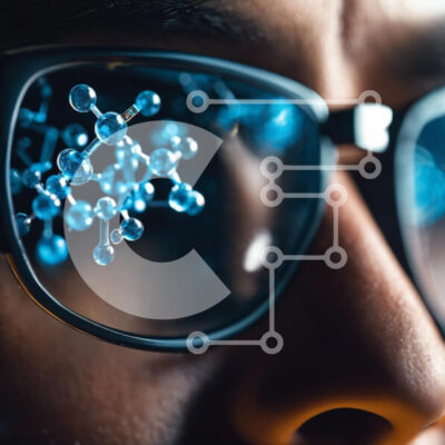 Intra Συλλεκτικό Ξύλινο Παζλ Plywood  4mm - Άνθρωπος με μπλε μοριακά γυαλιά Σε Ξύλινο Κουτί - Διαστάσεις: 10x10 cm – 25 κομμάτια - Image 1