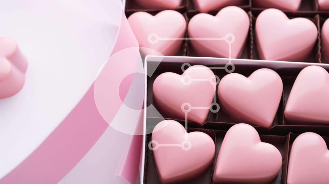 Intra Συλλεκτικό Ξύλινο Παζλ Plywood  4mm - Κουτί με ροζ σοκολάτες σε σχήμα καρδιάς Σε Ξύλινο Κουτί - Διαστάσεις: 10x10 cm – 25 κομμάτια