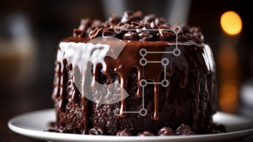 Intra Συλλεκτικό Ξύλινο Παζλ Plywood  4mm - Λαχταριστό κέικ σοκολάτας με σοκολάτα και κερί Σε Ξύλινο Κουτί - Διαστάσεις: 10x10 cm – 25 κομμάτια