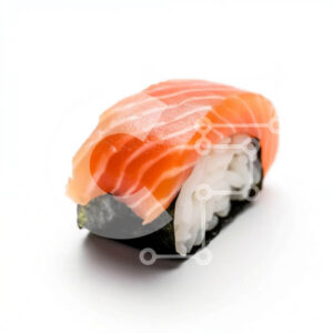 Intra Συλλεκτικό Ξύλινο Παζλ Plywood  4mm - Ρολό σούσι με σολομό και ρύζι | Νόστιμη ιαπωνική κουζίνα Σε Ξύλινο Κουτί - Διαστάσεις: 10x10 cm – 25 κομμάτια