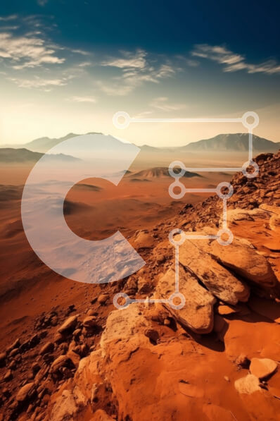 Intra Συλλεκτικό Ξύλινο Παζλ Plywood  4mm - Όμορφη εικόνα του αρειανού τοπίου με βουνά και κοιλάδες Σε Ξύλινο Κουτί - Διαστάσεις: 10x10 cm – 25 κομμάτια