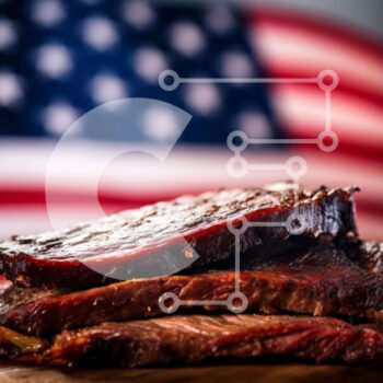 Intra Συλλεκτικό Ξύλινο Παζλ Plywood  4mm - Patriotic Beef Ribs: A Delicious Way to Celebrate Σε Ξύλινο Κουτί - Διαστάσεις: 10x10 cm – 25 κομμάτια - Image 1