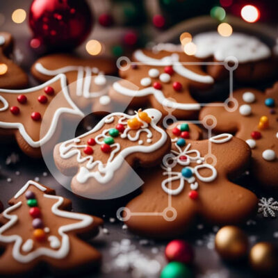 Intra Συλλεκτικό Ξύλινο Παζλ Plywood  4mm - Νόστιμα μπισκότα μελόψωμο με πολύχρωμα ψεκάσματα Σε Ξύλινο Κουτί - Διαστάσεις: 10x10 cm – 25 κομμάτια - Image 1