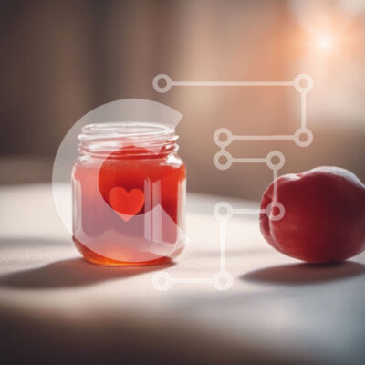 Intra Συλλεκτικό Ξύλινο Παζλ Plywood  4mm - Βάζο με μαρμελάδα και μήλο στο τραπέζι Σε Ξύλινο Κουτί - Διαστάσεις: 10x10 cm – 25 κομμάτια - Image 1