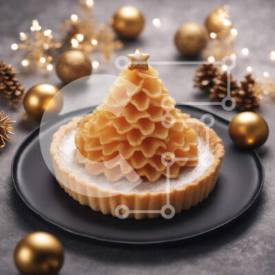 Intra Συλλεκτικό Ξύλινο Παζλ Plywood 4mm - Γιορτινό χριστουγεννιάτικο δέντρο με χρυσά στολίδια Σε Ξύλινο Κουτί - Διαστάσεις: 10x10 cm – 25 κομμάτια - Image 1