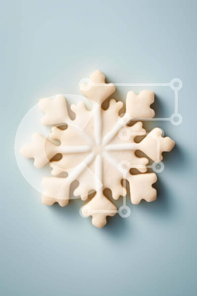 Intra Συλλεκτικό Ξύλινο Παζλ Plywood  4mm - Μπισκότο ζάχαρης σε σχήμα νιφάδας χιονιού για διακόσμηση και στολίδια Σε Ξύλινο Κουτί - Διαστάσεις: 10x10 cm – 25 κομμάτια