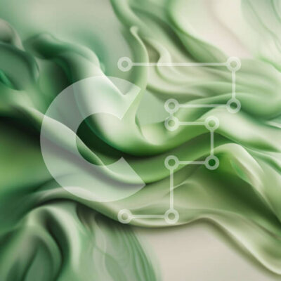 Intra Συλλεκτικό Ξύλινο Παζλ Plywood  4mm - Κομψό πράσινο μεταξωτό ύφασμα με οργανική όψη και ρευστότητα Σε Ξύλινο Κουτί - Διαστάσεις: 10x10 cm – 25 κομμάτια - Image 1