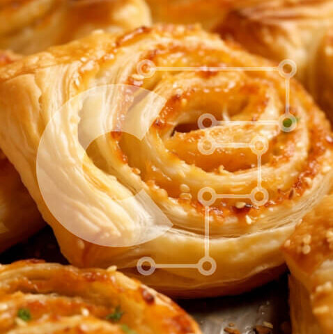 Intra Συλλεκτικό Ξύλινο Παζλ Plywood 4mm - Νόστιμα κρουασάν με αλμυρή πινελιά Σε Ξύλινο Κουτί - Διαστάσεις: 10x10 cm – 25 κομμάτια - Image 1