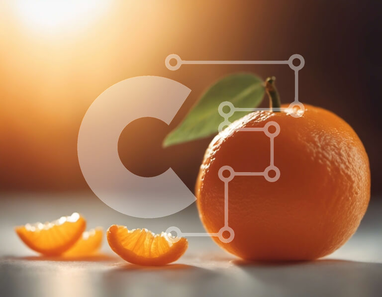 Intra Συλλεκτικό Ξύλινο Παζλ Plywood  4mm - Ώριμο Πορτοκάλι με Φύλλο - Φυσικός Φωτισμός Σε Ξύλινο Κουτί - Διαστάσεις: 10x10 cm – 25 κομμάτια