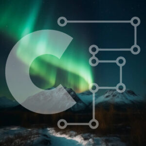 Intra Συλλεκτικό Ξύλινο Παζλ Plywood  4mm - Εκπληκτική εικόνα του πράσινου βόρειου σέλας πάνω από τα χιονισμένα βουνά Σε Ξύλινο Κουτί - Διαστάσεις: 10x10 cm – 25 κομμάτια