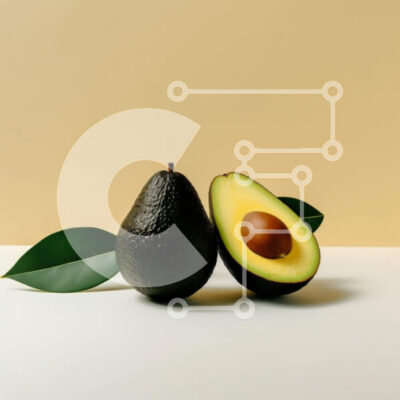 Intra Συλλεκτικό Ξύλινο Παζλ Plywood  4mm - Αβοκάντο μισά με φύλλο από πάνω Σε Ξύλινο Κουτί - Διαστάσεις: 10x10 cm – 25 κομμάτια - Image 1