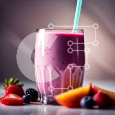 Intra Συλλεκτικό Ξύλινο Παζλ Plywood 4mm - Δροσιστικό ροζ Smoothie με φρέσκα μούρα Σε Ξύλινο Κουτί - Διαστάσεις: 10x10 cm – 25 κομμάτια - Image 1