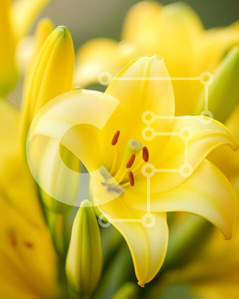 Intra Συλλεκτικό Ξύλινο Παζλ Plywood  4mm - Κοντινό πλάνο με διάφορα ανθισμένα κίτρινα λουλούδια Σε Ξύλινο Κουτί - Διαστάσεις: 10x10 cm – 25 κομμάτια