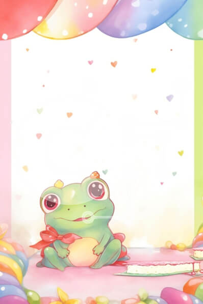 Intra Συλλεκτικό Ξύλινο Παζλ Plywood  4mm - Πράσινος βάτραχος με πολύχρωμες διακοσμήσεις και κέικ Σε Ξύλινο Κουτί - Διαστάσεις: 10x10 cm – 25 κομμάτια