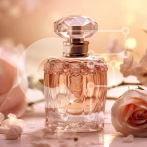 Intra Συλλεκτικό Ξύλινο Παζλ Plywood  4mm - Μπουκάλι αρώματος Chanel No. 5 με ντελικάτα λευκά τριαντάφυλλα Σε Ξύλινο Κουτί - Διαστάσεις: 10x10 cm – 25 κομμάτια