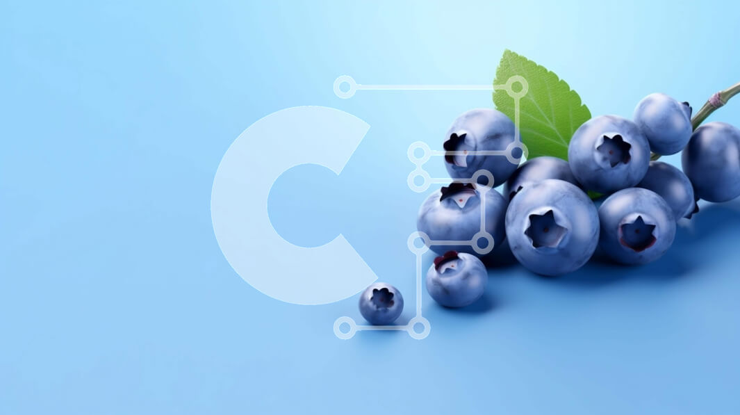 Intra Συλλεκτικό Ξύλινο Παζλ Plywood  4mm - Φρέσκα βακκίνια σε μπλε φόντο Σε Ξύλινο Κουτί - Διαστάσεις: 10x10 cm – 25 κομμάτια