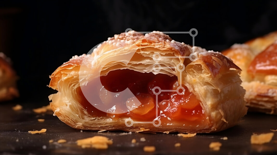 Intra Συλλεκτικό Ξύλινο Παζλ Plywood  4mm - Νόστιμη ζύμη με πορτοκάλι σε ένα τραπέζι Σε Ξύλινο Κουτί - Διαστάσεις: 10x10 cm – 25 κομμάτια