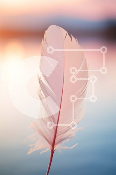 Intra Συλλεκτικό Ξύλινο Παζλ Plywood  4mm - Όμορφη εικόνα του φτερού που επιπλέει στο νερό στο ηλιοβασίλεμα Σε Ξύλινο Κουτί - Διαστάσεις: 10x10 cm – 25 κομμάτια