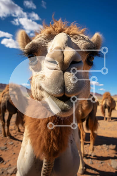 Intra Συλλεκτικό Ξύλινο Παζλ Plywood  4mm - Όμορφη κοντινή λήψη του προσώπου μιας καμήλας Σε Ξύλινο Κουτί - Διαστάσεις: 10x10 cm – 25 κομμάτια