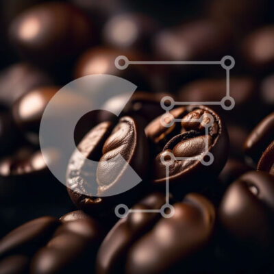 Intra Συλλεκτικό Ξύλινο Παζλ Plywood  4mm - Κοντινό πλάνο κόκκων καφέ μαύρης σοκολάτας σε μαύρο φόντο Σε Ξύλινο Κουτί - Διαστάσεις: 10x10 cm – 25 κομμάτια - Image 1