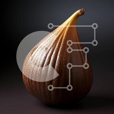 Intra Συλλεκτικό Ξύλινο Παζλ Plywood  4mm - Όμορφη εικόνα ενός καφέ σύκου σε μια μαύρη επιφάνεια Σε Ξύλινο Κουτί - Διαστάσεις: 10x10 cm – 25 κομμάτια - Image 1