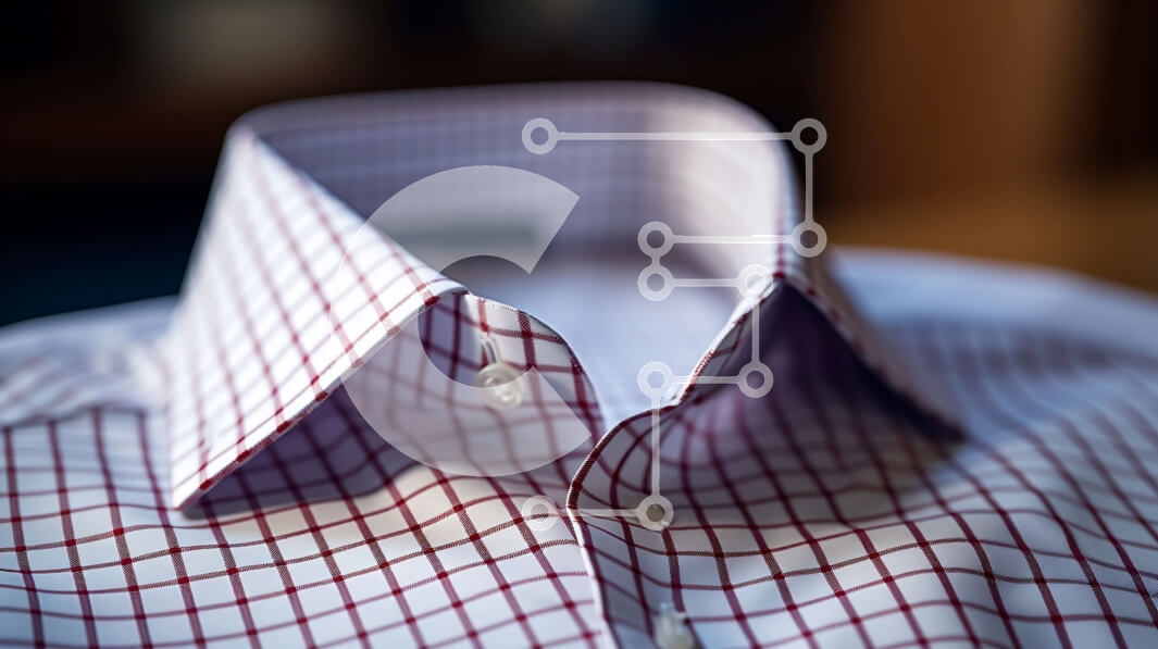 Intra Συλλεκτικό Ξύλινο Παζλ Plywood  4mm - Κομψό κόκκινο και λευκό καρό πουκάμισο για άνδρες Σε Ξύλινο Κουτί - Διαστάσεις: 10x10 cm – 25 κομμάτια